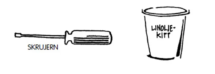 Skrujern og vinduskitt