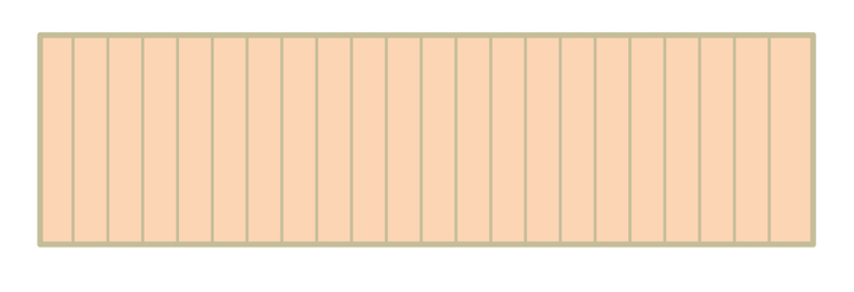 Sagspor etter oppgangssag ser ut som parallelle riller.