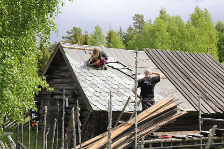 Tekking rett på bordtaket Foto Christer Stenby