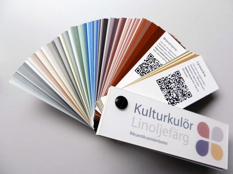 Fargeviften viser de tradisjonelle fargene, organisert etter pigment.