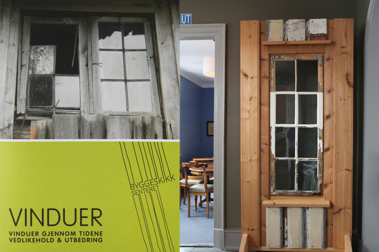 Vindusveileder. Enkelt fortalt hvordan man kan ta vare på gamle vinduer.Byggeskikksenteret i Flekkefjord viser hvordan vinduer skal settes istand. Foto: Else "Sprossa" Rønnevig