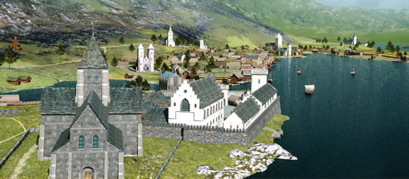 Slik så Bergen ut i 1350